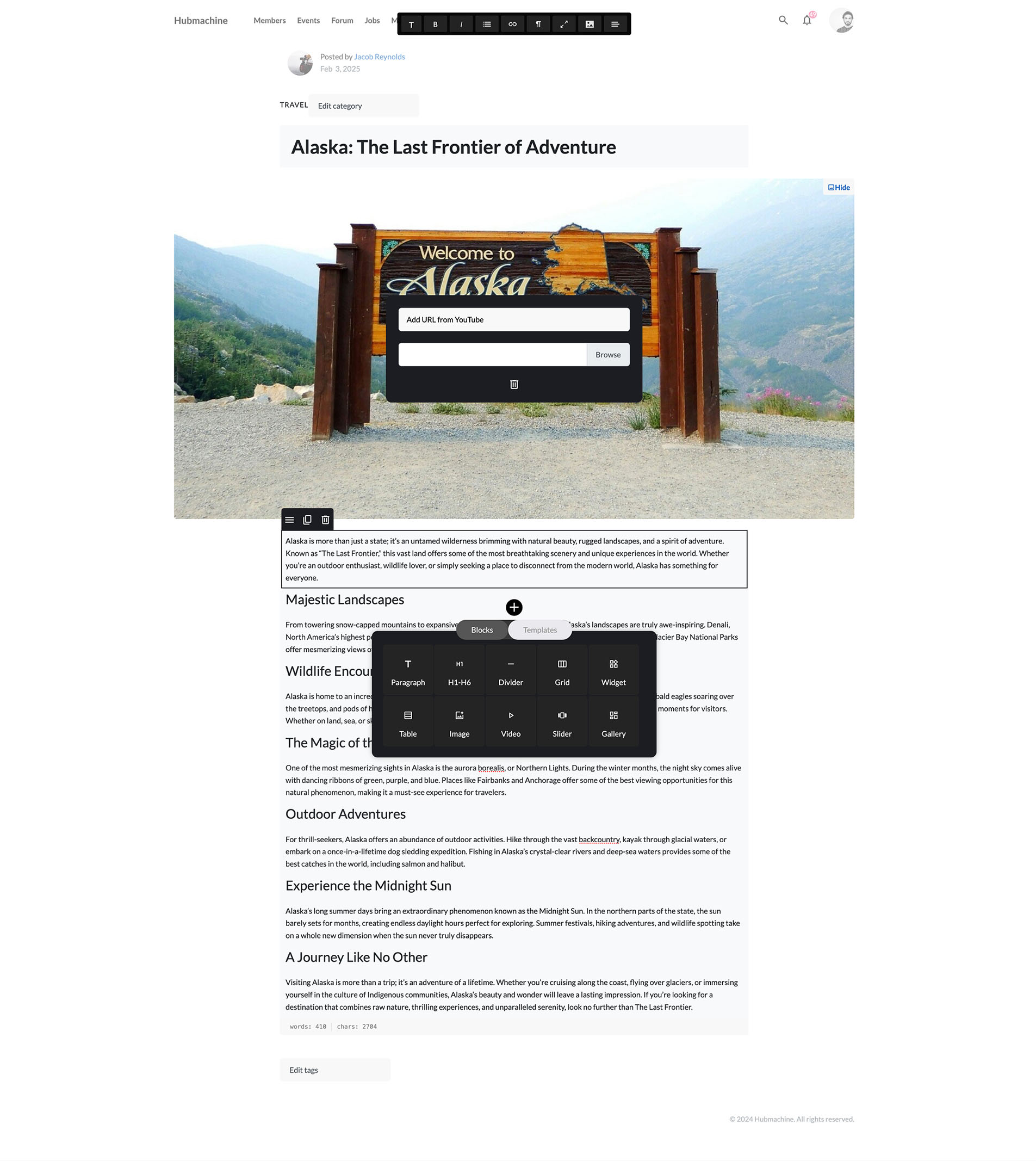 HubMachine Blog Editing
